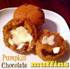 Pumpkin Chocolate Muffins (Egg-Less!) | The Food Hussy