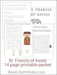 Saint Francis of Assisi Printables Packet