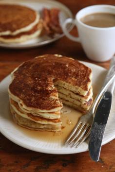 The best buttermilk pancakes - light, fluffy and full of flavor! Find the recipe on completelydelicio...