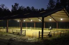 I love this covered, lighted outdoor.