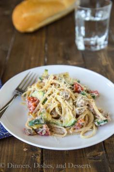 Creamy Tomato, Zucchini & Ricotta Pasta - a quick and easy weeknight dinner