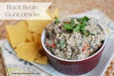 Black Bean Guacamole - healthy fats with a protein boost from greek yogurt and extra fiber thanks to the beans!