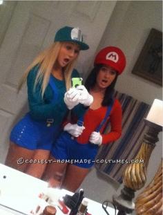 Mario and Luigi Girly Style Costumes... 2014 Halloween Costume Contest