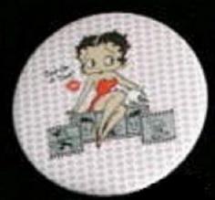 1 - Betty Boop Button Pin - New - Legs left, Red Bathing Suit  - cgi.ebay.com/...