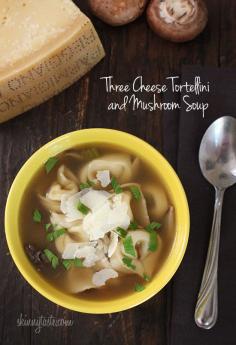 Three Cheese Tortellini and Mushroom Soup | Skinnytaste