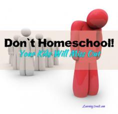 Exploring the fact that homeschooled kids miss out