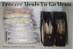 freezer meals to-go menu