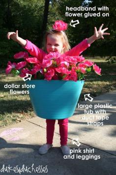flower pot Halloween costume....So much better than those awful store bought costumes!