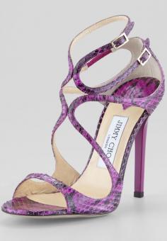 Jimmy Choo Lance Curvy Snake Sandal