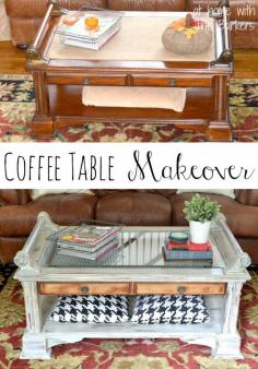 Coffee Table Makeover-At Home with The Barkers