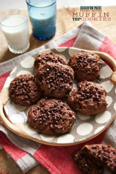 Brownie Peanut Butter Muffin Top Cookies | FamilyFreshCookin...