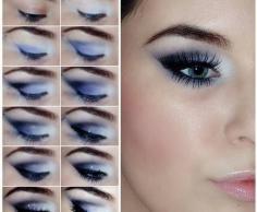 We love this gorgeous blue and gray eye makeup idea! Be inspired and get the look at Duane Reade.