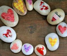 red bird crafts: conversation Love Rocks!