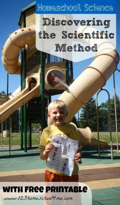 Discovering the Scientific Method in the Park (with free printable) #homeschool #education #scienceisfun #preschool