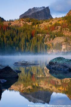Autumn reflections on Bear Lake, Rocky Mountain National Park, Colorado