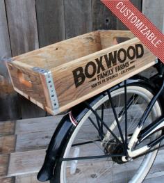 Custom Reclaimed Wood Bike Crate  | Whether you're peddling to the market or looking for a sturdy ... | Craft & Hobby Storage