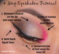 4 Step Eyeshadow Tutorial! #paintedladies09 Beauty tips by beautyblogger. #howto #eyemakeup - bellashoot.com