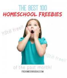 The BEST 100 HOMESCHOOL FREEBIES of the Past Month! #homeschool #homeschooling #homeschoolfreebies