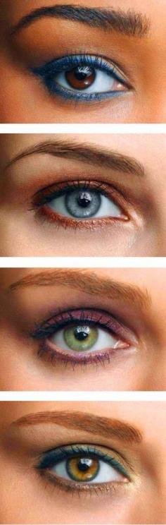 Different colored eyeliners.