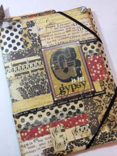 This unique, portfolio style junk journal features fun collage techniques, yummy texture and lots of pockets & pull outs.    Use this piece as an