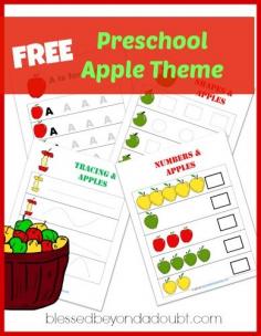 FREE Preschool Apple Theme and Apples, Apples, and more Apples! - Blessed Beyond A Doubt