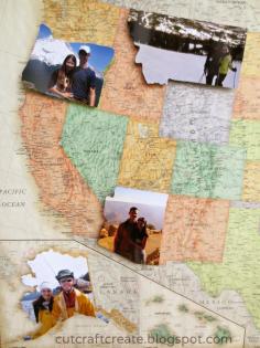 Cut, Craft, Create: Personalized Photo Map {for our Paper Anniversary}