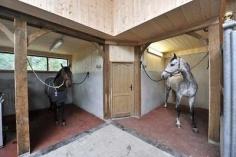 Like the idea with the tack room in the corner and ready stalls beside
