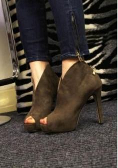 Women's peep toe high heels