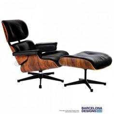 Eames Lounge Chair & Ottoman Style in Italian Leather (80% Assembled)