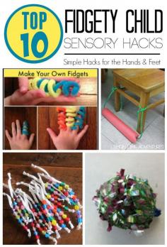 
                        
                            Sensory Hacks for Fidgety Child | Simple solutions that I am going to try today! Such great ideas for the classroom and home!
                        
                    