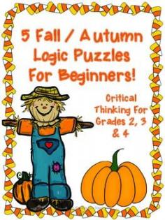 Fall / Autumn Themed Logic Puzzles for Critical Thinking!