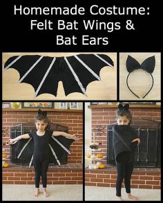 
                        
                            Homemade Halloween Costumes: Felt Bat Wings & Ears (with 3 Different Variations) - Buggy and Buddy
                        
                    