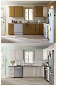 Love love love the color of this kitchen!