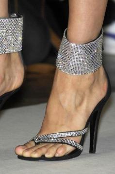 
                        
                            * Silver and black Bling Heels
                        
                    