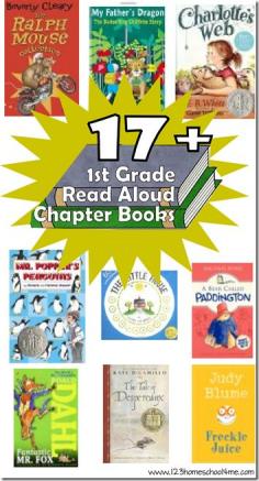 
                        
                            1st Grade Chapter Books to Read Aloud - lots great books for a 1st grade book list for homeschool, parents, or teachers.
                        
                    