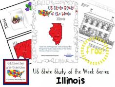 US State Study of the Week Weekly Series FREE Illinois Pack #statestudy #freeprintable #homeschool