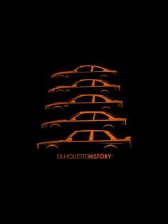 
                        
                            SilhouetteHistory Silhouettes of the BMW two-door M3/M4 cars: E30, E36, E46, E92 M3 and F32 M4
                        
                    