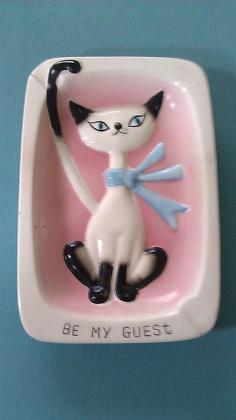 1950's Vintage Siamese Kitty Ashtray