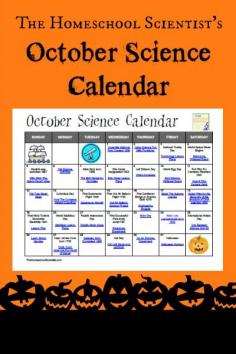 Add a little science to every day with science ideas from The Homeschool Scientist's October Science Calendar.
