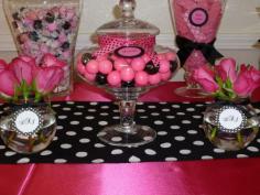 Spoonful of Sugar Custom Candy Buffets: Back to Back in Pink and Black!