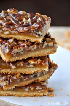 
                        
                            Pecan Pie Bars | Just a Taste Beware! You can't stop eating them!
                        
                    