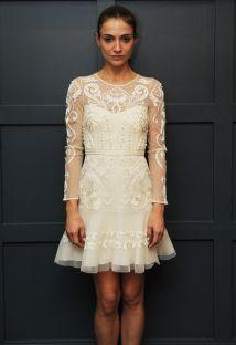 Short Wedding Dress | Temperley Bridal Wedding Dresses Winter 2015 | Kurt Wilberding | blog.theknot.com