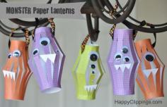 Your kids will love these monster paper lanterns. And the best part, they can help you make them. #family #fun