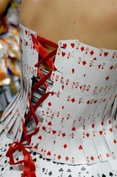 Amazing Queen of Hearts costume idea made from Playing Cards! One of the coolest and most creative DIY costumes I have ever seen!