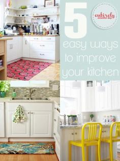 
                        
                            Five Fast & Easy Ways to Improve your Kitchen! Simple ideas that I love. #kitchen #diy
                        
                    