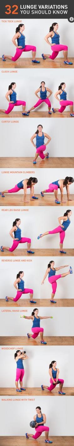 32 Lunge Variations to Keep Things Interesting (and Seriously Intense) #lunge #bodyweightexercise #bodyweight