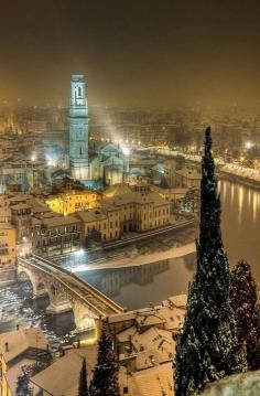 
                        
                            Winter's night over Verona, Italy
                        
                    