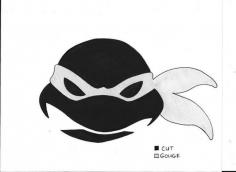 Ninja Turtle Pumpkin Carving Stencil