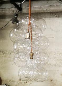 Custom Clear Glass Bubble Chandelier Art By by TheLightFactory