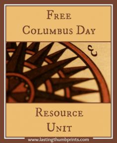 Free Columbus Day Resource Unit - 25 Free Resources including free printables, crafts, unit studies, & more!